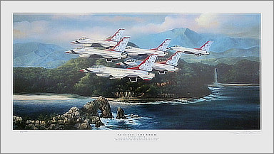 Pacific Thunder - The Thunderbirds - Aviation Art by Rick Herter